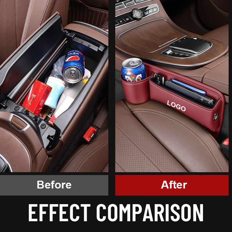 Storage box for car seat gaps