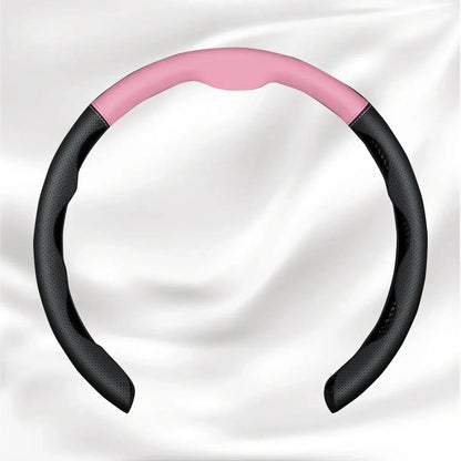 Nexi Customized Car Logo Breathable Ultra-thin 5D Leather & Carbon Car Steering Wheel Cover Universal Fit