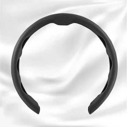 Nexi Customized Car Logo Breathable Ultra-thin 5D Leather & Carbon Car Steering Wheel Cover Universal Fit