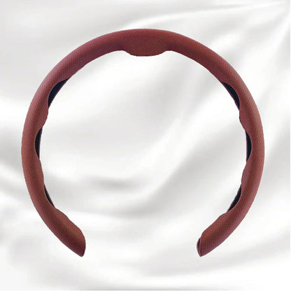 Nexi Customized Car Logo Breathable Ultra-thin 5D Leather & Carbon Car Steering Wheel Cover Universal Fit